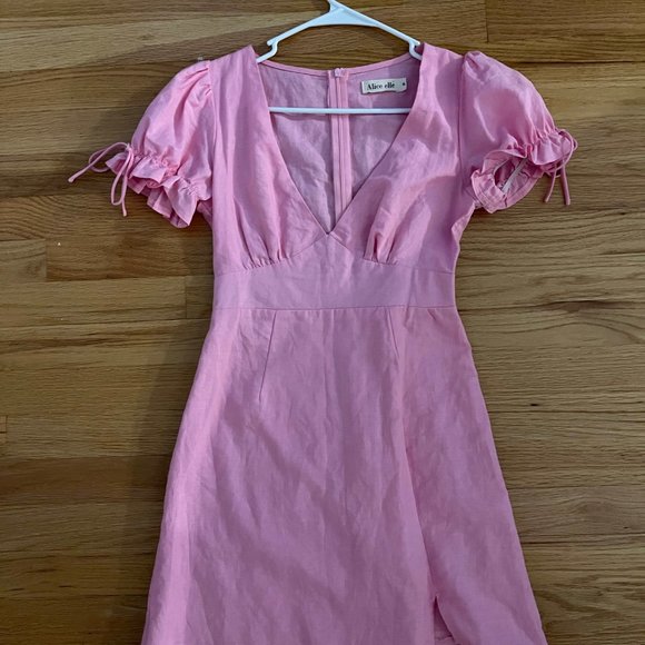NWT Hello Molly Ruffle Sleeve Mini Dress Pink XS - Picture 3 of 4